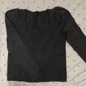Ann Taylor Gray Long Sleeve Sweater